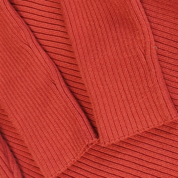 Chic Long Sleeve Knit Dress in Rust - Picture 11 of 12